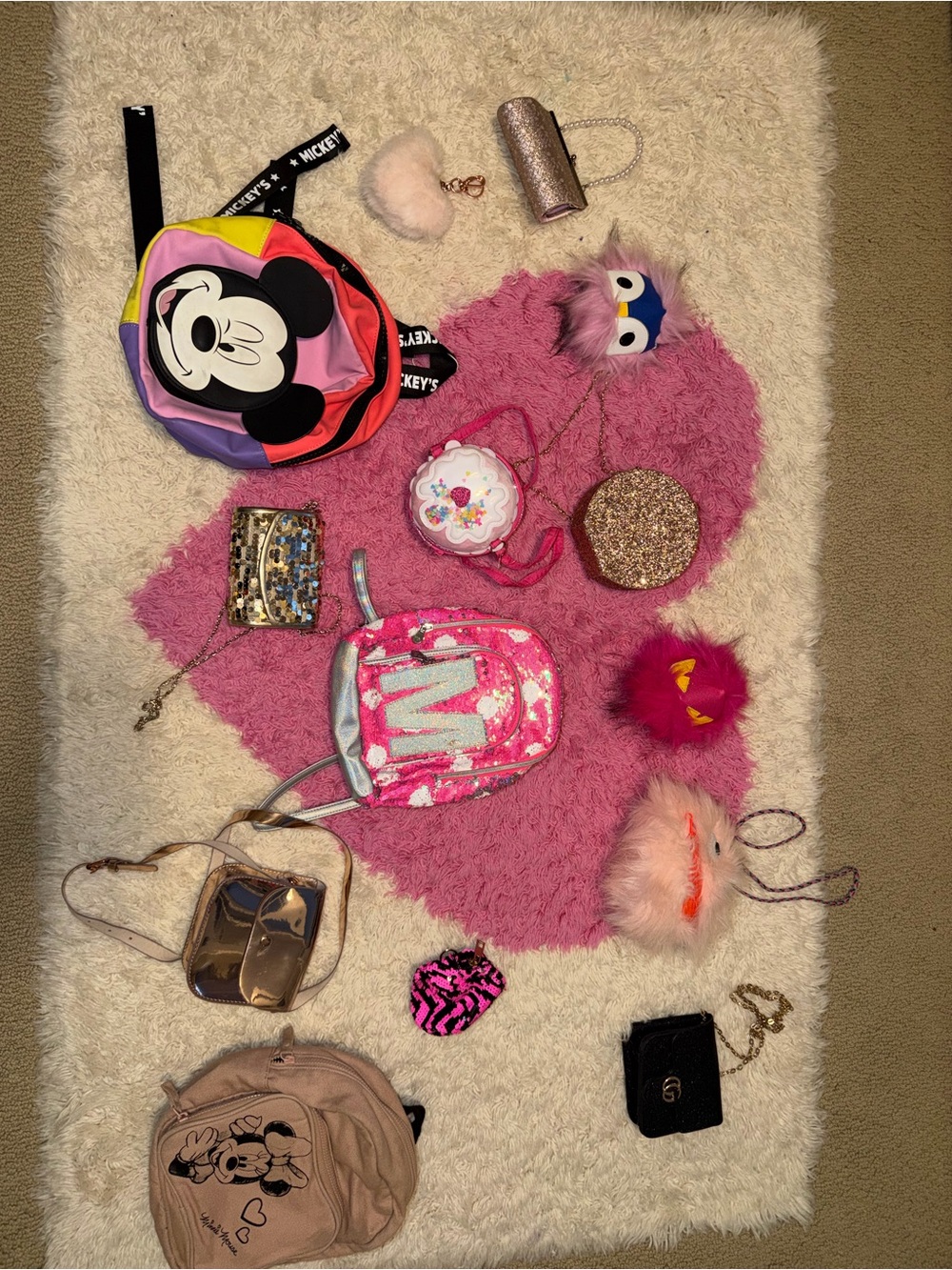 GIRLS BAG & CHARMS (14 pcs)